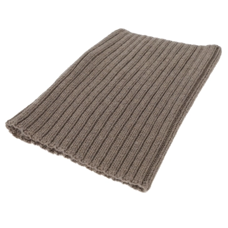 Czapka i komin dla chłopca, zimowy komplet, beżowy, 100% wełniany merino, podszyty bawełną, wiązany Virano-4