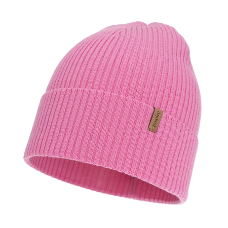 Czapka damska zimowa, wiosenna, różowa, 100% wełniana merino Valenza-1