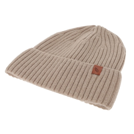 Czapka i szalik damski, zimowy komplet, brązowy, wełna merino z kaszmirem, Limera-5
